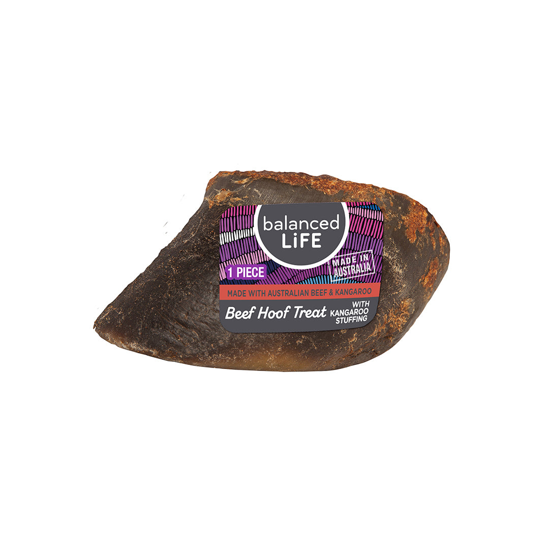 Balanced Life Australian Roo Filled Beef Hoof Dog Treat - 9 pieces