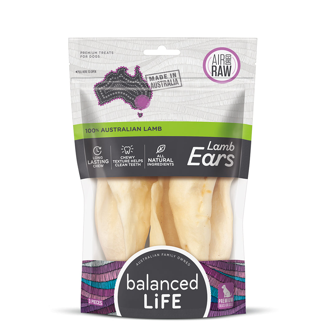 Balanced Life Australian Lamb Ears Dog Treat - 3 pieces