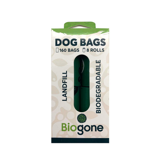 Bio-Gone Biodegradable Dog & Cat Poo Bags - 8 rolls/160 bags NEW PACKAGING