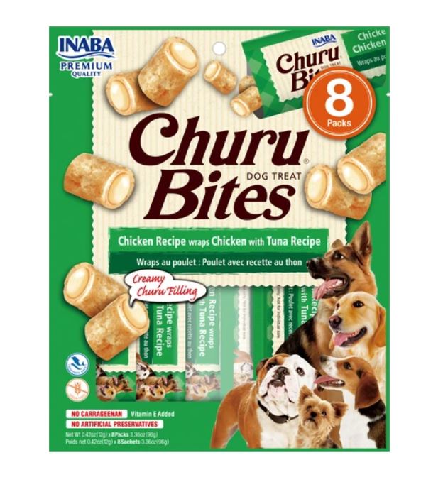 INABA Churo Bites - Chicken Wraps 8 x 12g