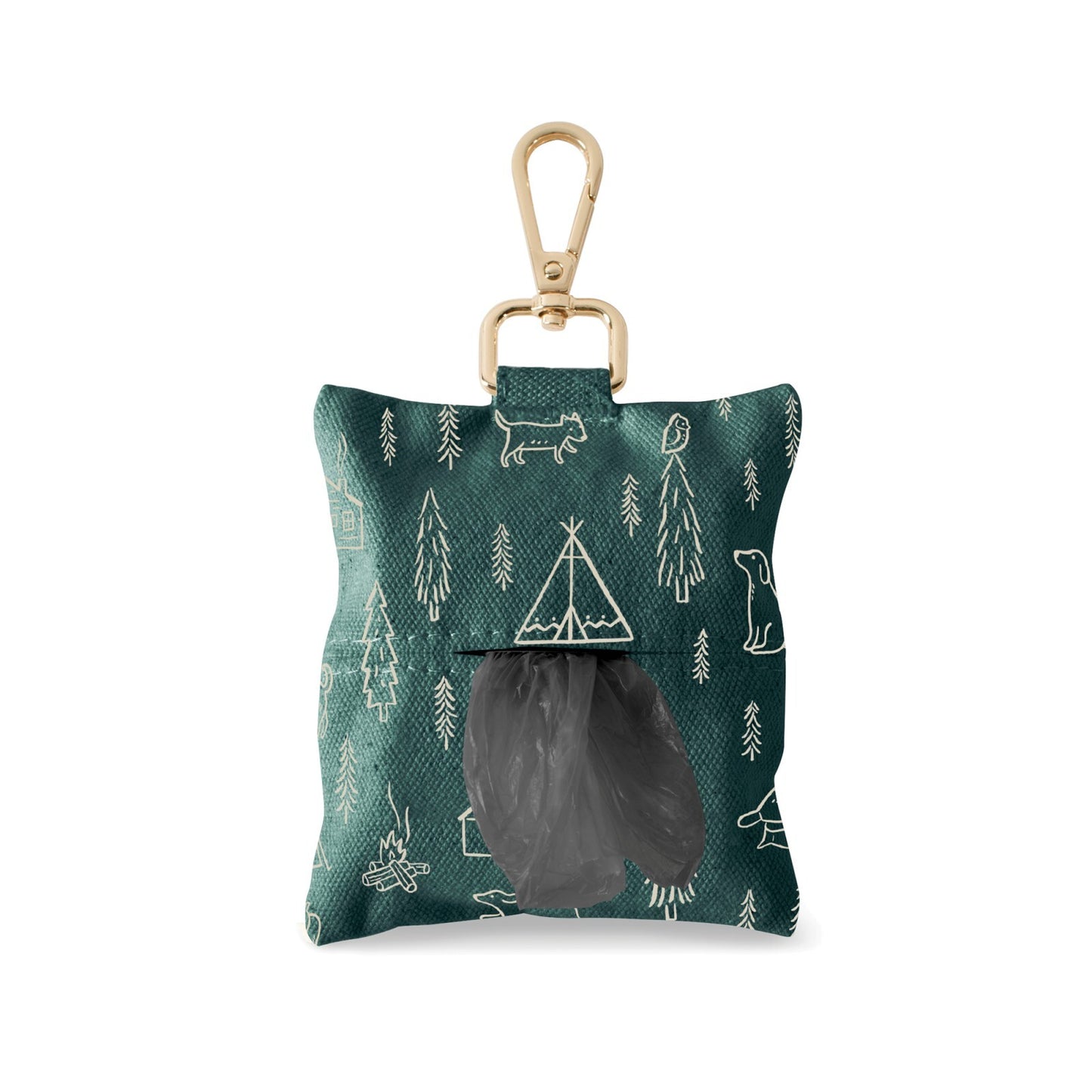 Fringe Studio Canvas Dog Poop Waste Bag Dispenser with Keychain