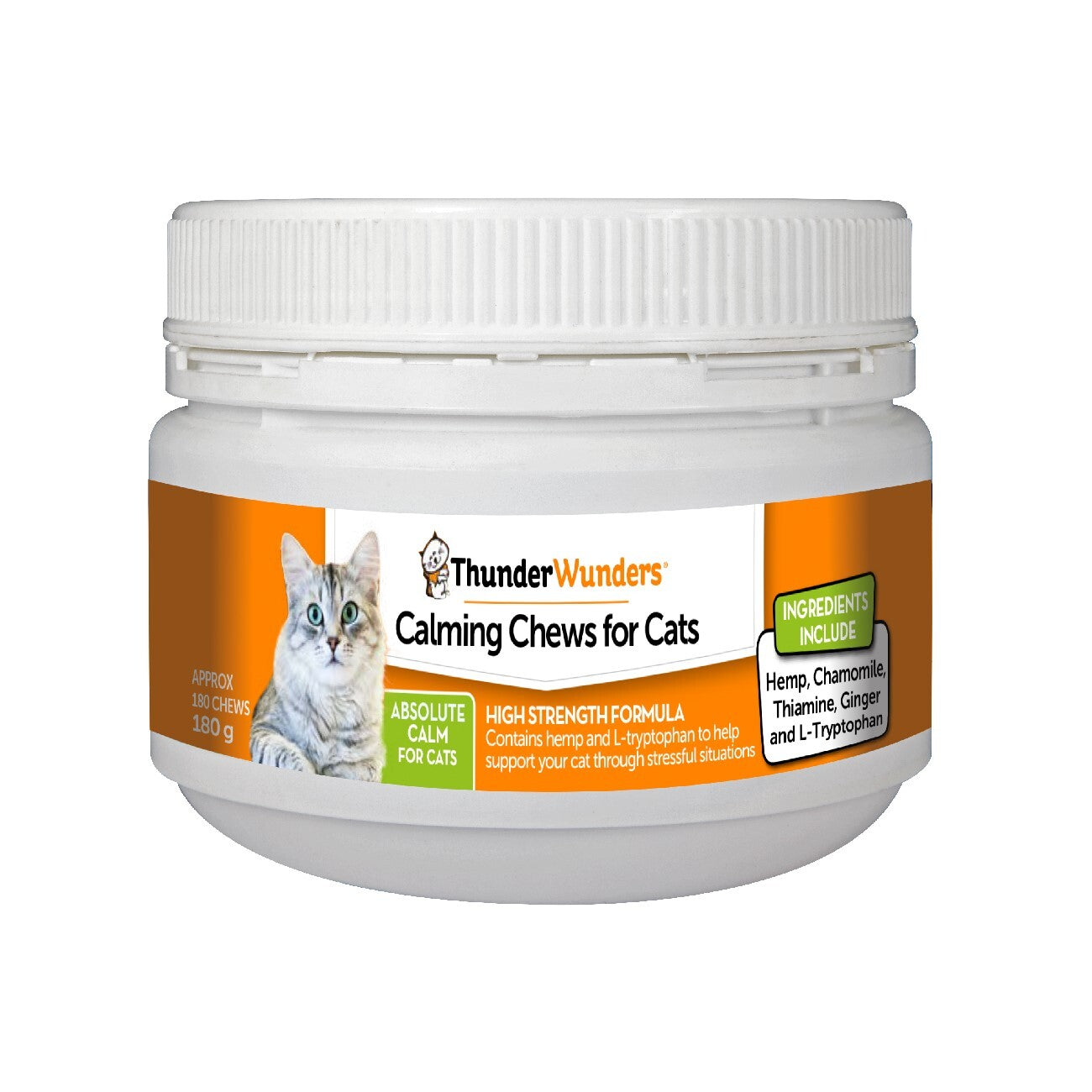 ThunderWunders Calming Chews for Stressed and Anxious Cats 180g