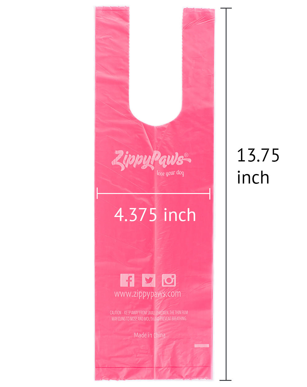 Zippy Paws Dog Poop Pick-Up Bags with Handles - Pink Light Jasmine Scent - 120 bags