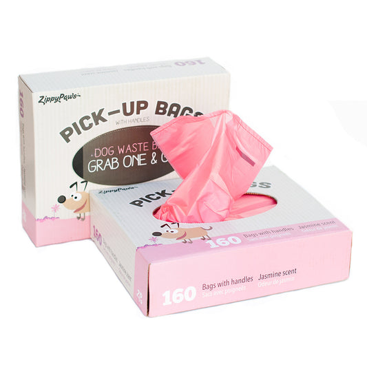 Zippy Paws Unscented Dog Poop Bags - Box of 160 Bags