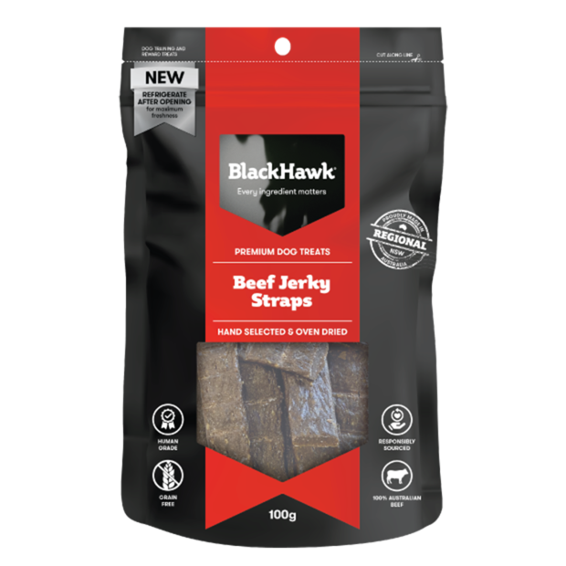 BLACK HAWK Beef Jerky Straps 100g
