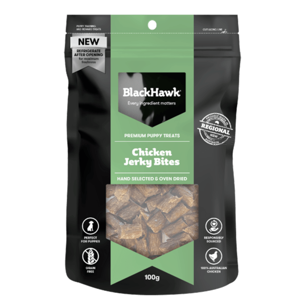 BLACK HAWK Puppy - Chicken Jerky Bites 100g