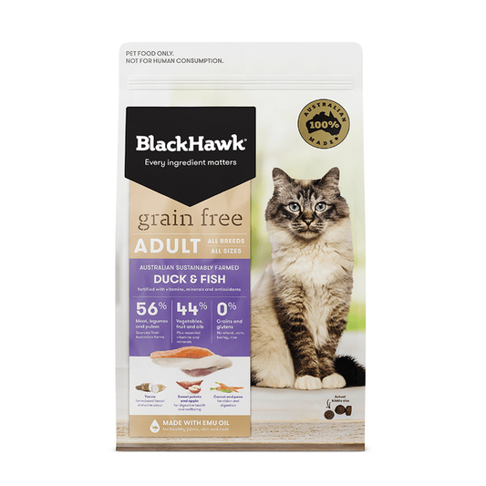 BLACK HAWK Adult Grain Free - Duck & Fish