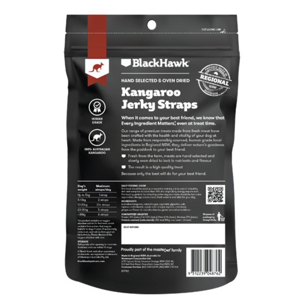 BLACK HAWK Kangaroo Jerky Straps 100g