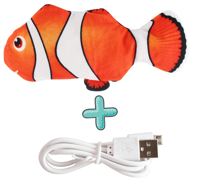 New 30CM Electronic Pet Cat Toy Electric USB Charging Simulation Bouncing Fish Toys For Dog Cat Chewing Playing Biting Supplies