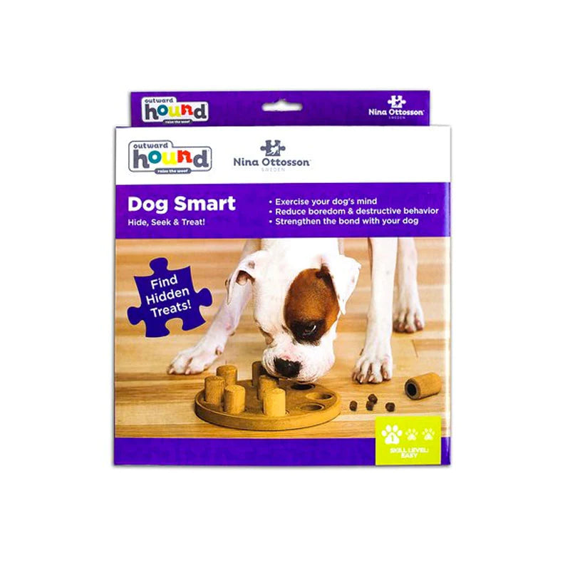 Nina Ottosson Smart Interactive Dog Toy in Wooden Composite