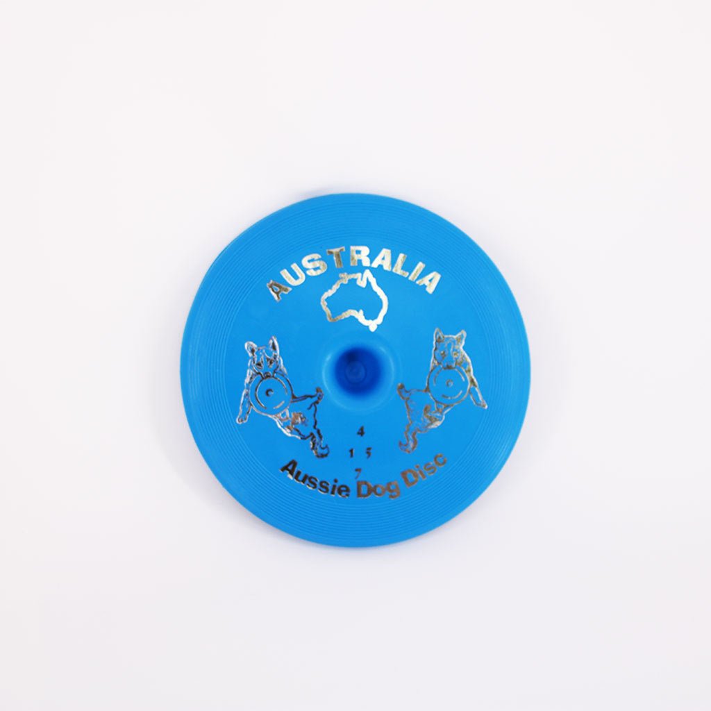 Aussie Dog Flying Disc Fetch Dog Toy - Blue Soft Frisbee