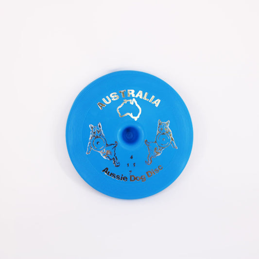 Aussie Dog Flying Disc Fetch Dog Toy - Blue Soft Frisbee