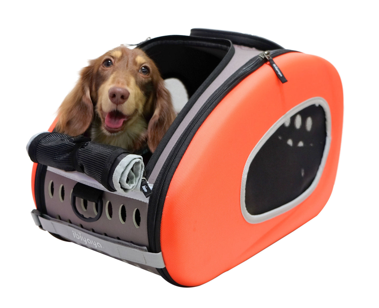 Ibiyaya EVA Pet Carrier/Wheeled Carrier - Tangerine