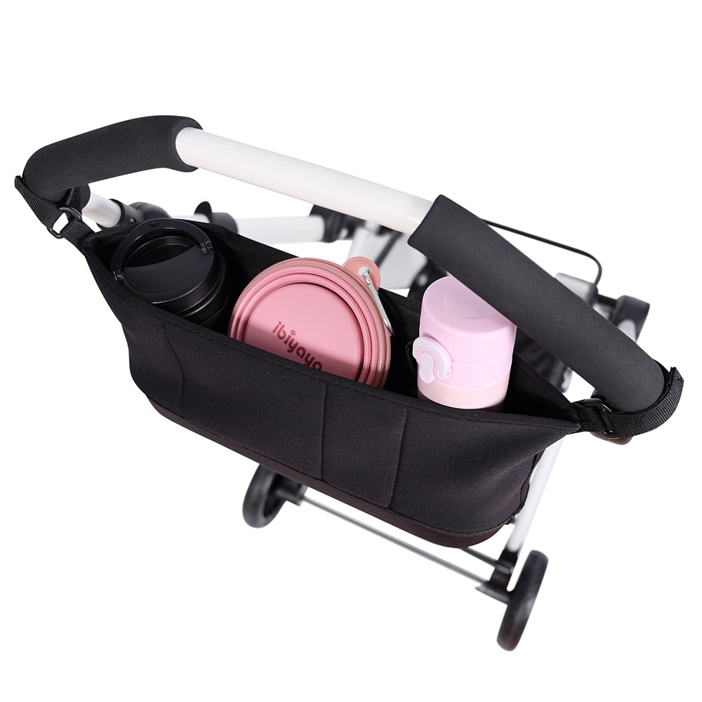 IBIYAYA Pet Pram Organizer Stroller Pouch - Black