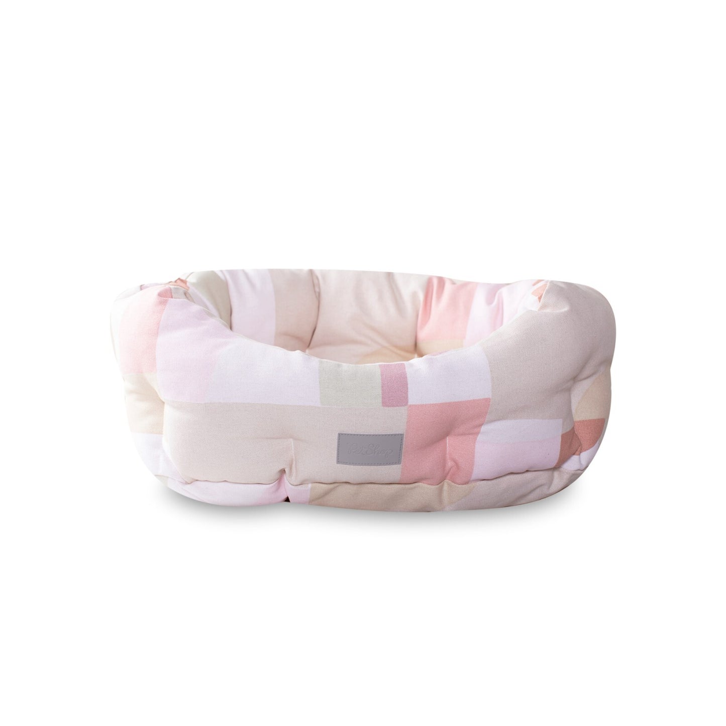 Fringe Studio Canvas Round Cuddler Dog Bed - Pastel Color Block