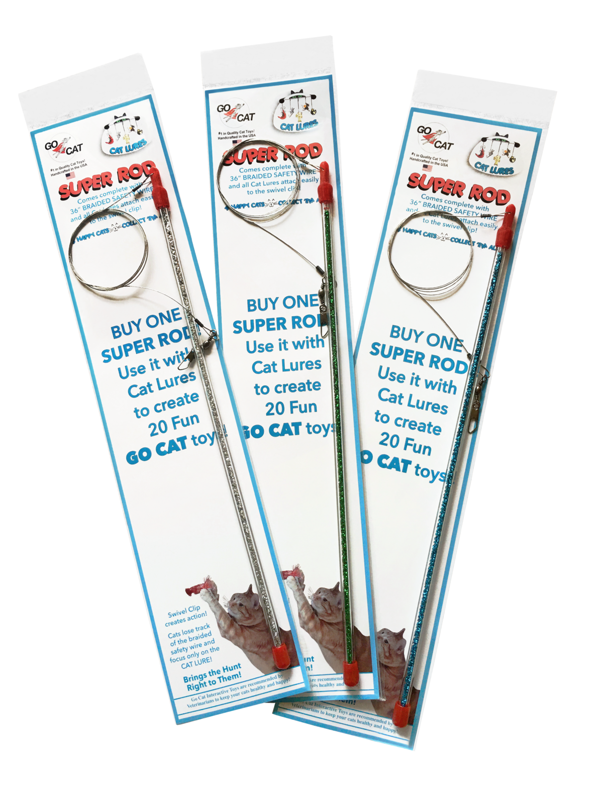 Go Cat Da Bird Super Wand - Works with any Cat Refill Attachment