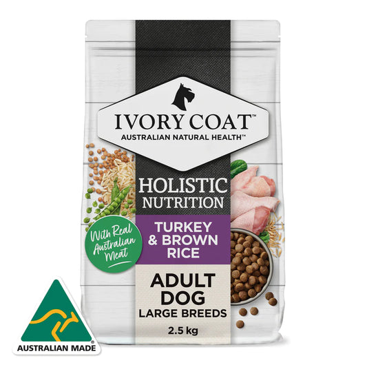 IVORY COAT Holistic Nutrition - Adult - Large Breed - Turkey & Brown Rice