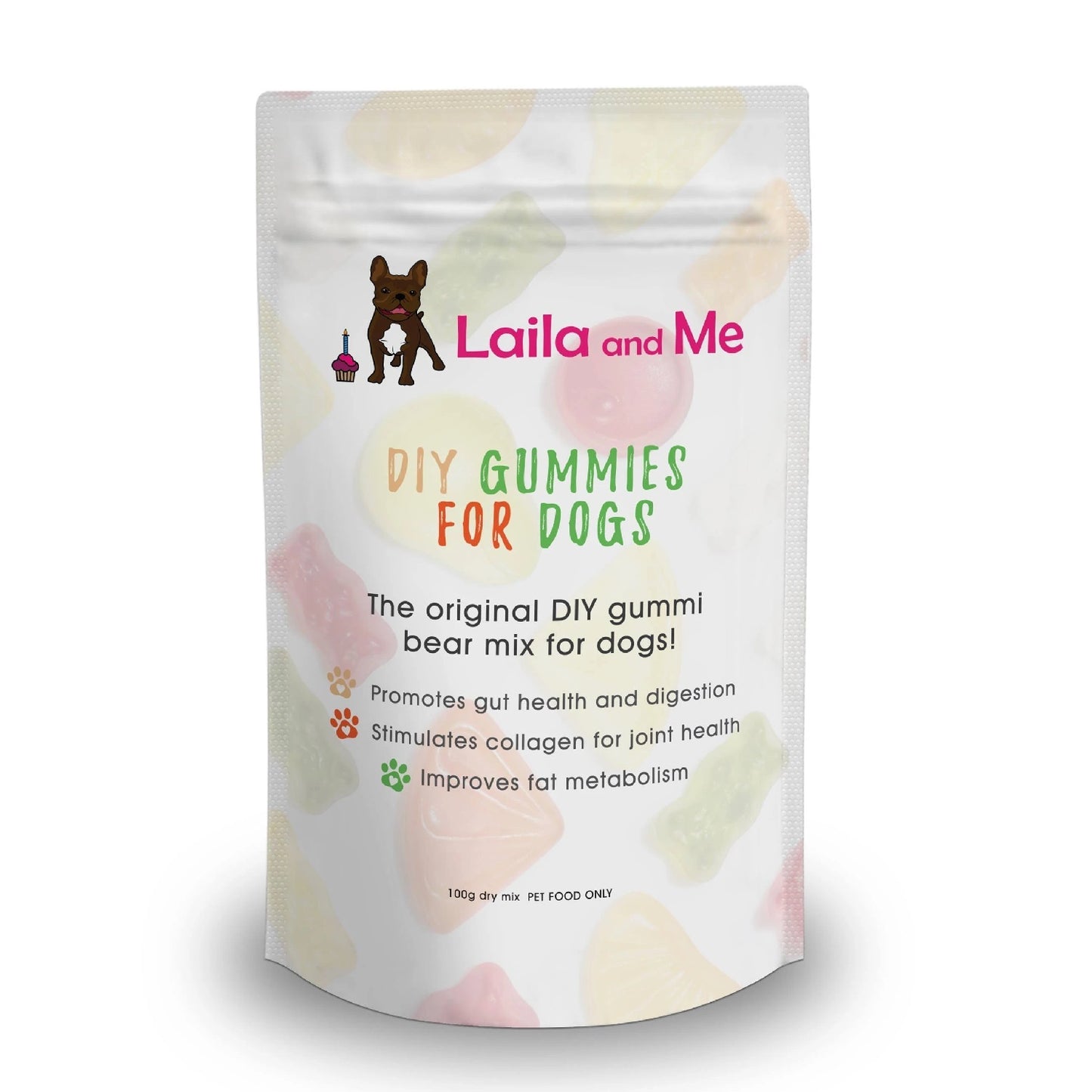 Laila & Me DIY Probiotic Gummi Mix Powder or Gummy Kit for Dogs