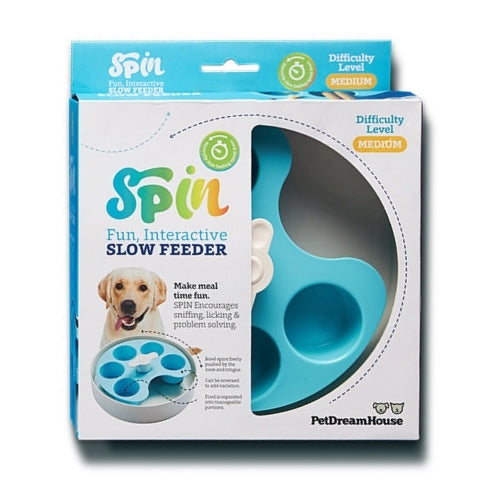 SPIN Interactive Adjustable Slow Feeder Bowl for Cats and Dogs - Cups