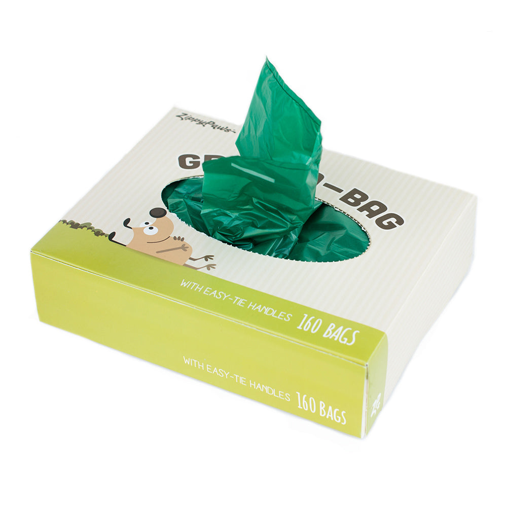 Zippy Paws Unscented Dog Poop Bags - Box of 160 Bags