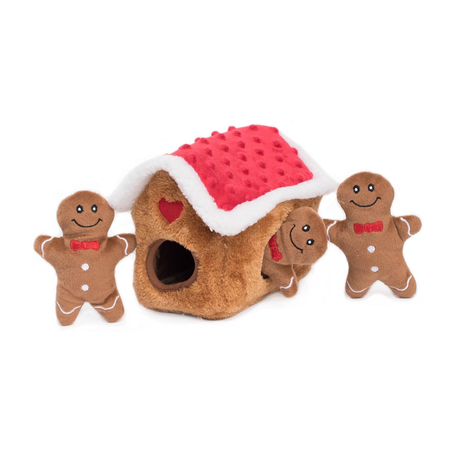 Christmas Holiday Burrow Dog Toy - Gingerbread House by Zippy Paws