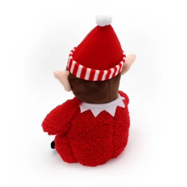 Zippy Paws Holiday Cheeky Chumz Plush Dog Toy - Christmas Red Elf