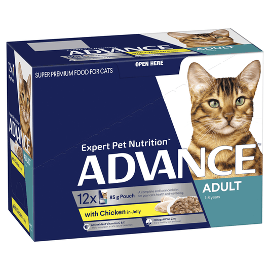 ADVANCE Adult - Chicken in Jelly Wet Pouch 12 x 85g