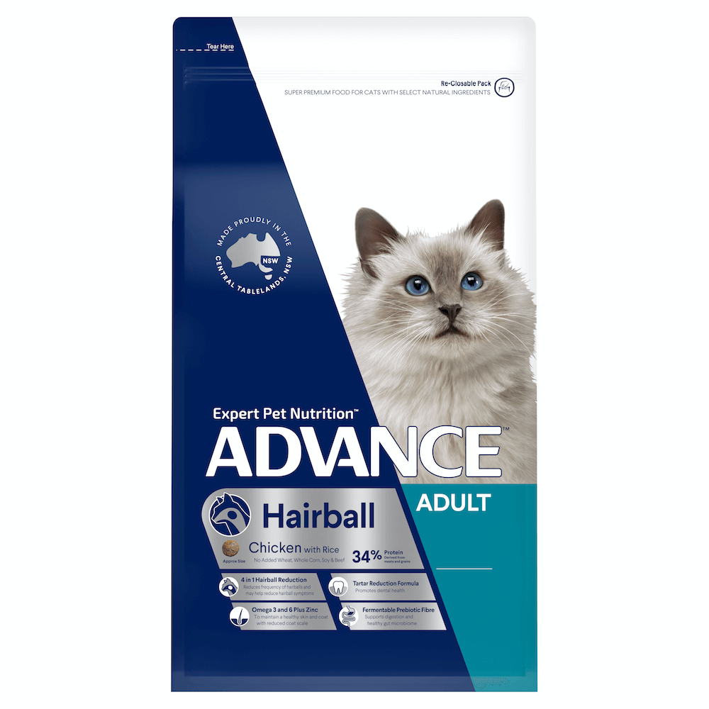 ADVANCE Cat Food - Hairball - Chicken & Rice - 2kg