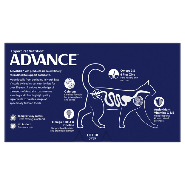 ADVANCE Kitten - Wet Meal Tray - Chicken & Salmon Medley 7 x 85g