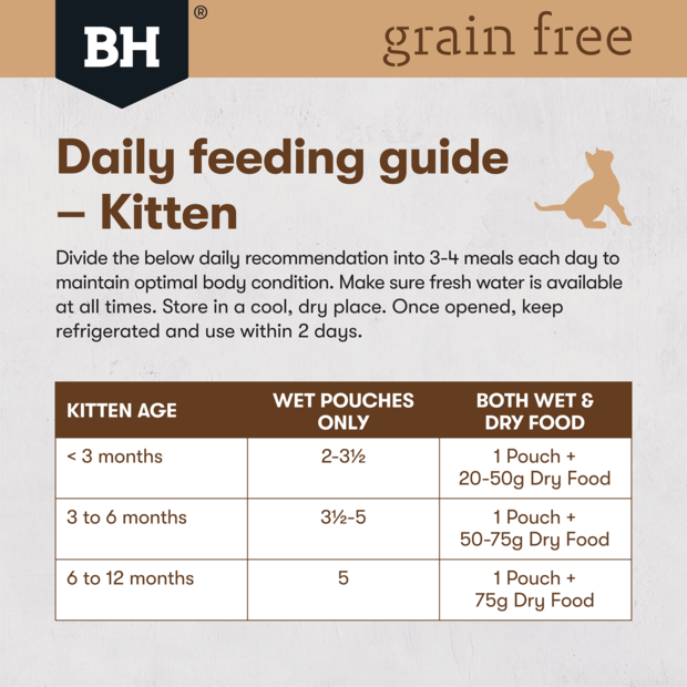 BLACK HAWK Kitten - Grain Free - Chicken with Peas & Broth in Gravy 12 x 85g