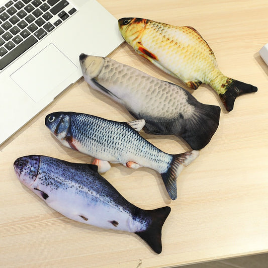 New 30CM Electronic Pet Cat Toy Electric USB Charging Simulation Bouncing Fish Toys For Dog Cat Chewing Playing Biting Supplies