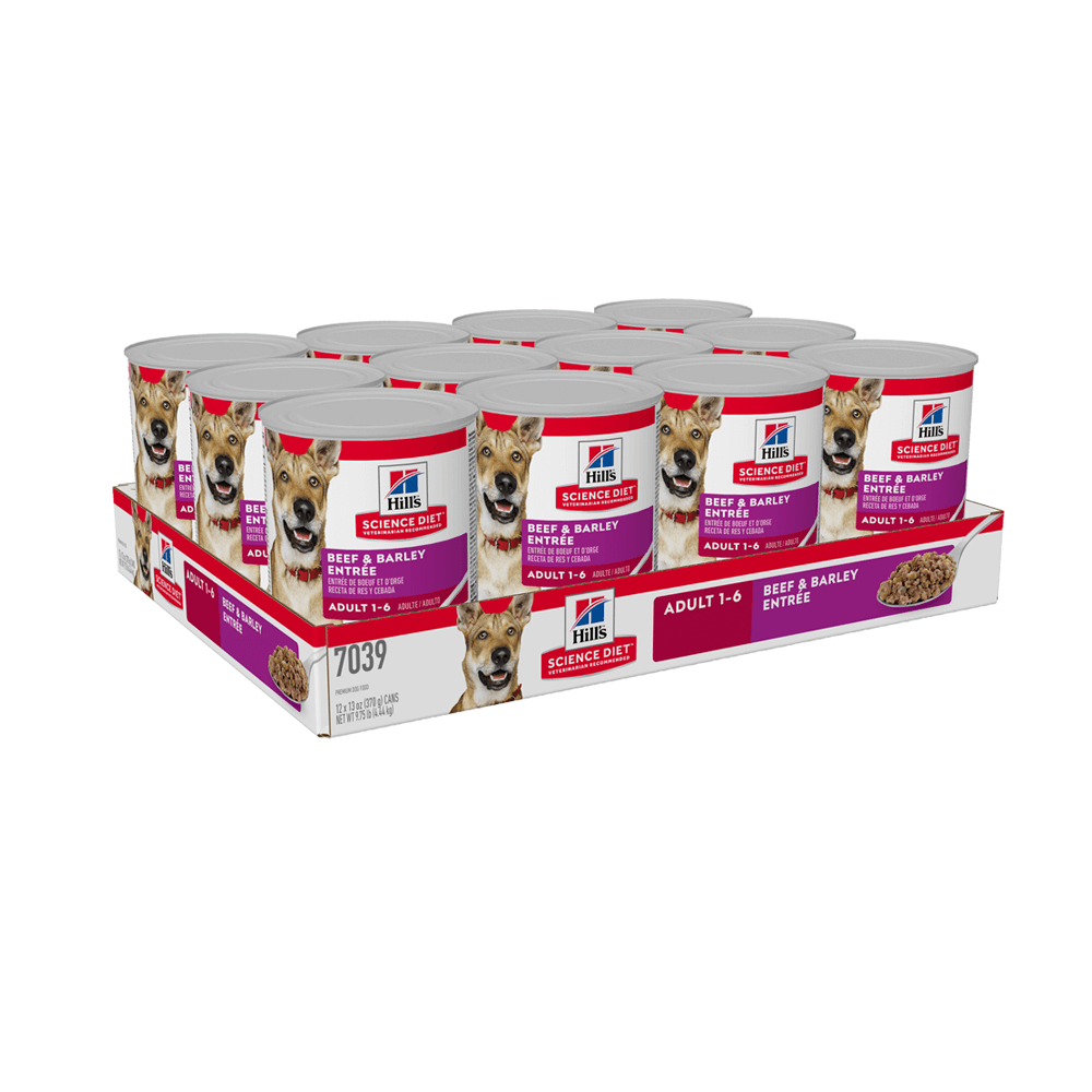 HILLS SCIENCE DIET Adult Everyday Wet Food - Beef & Barley x12