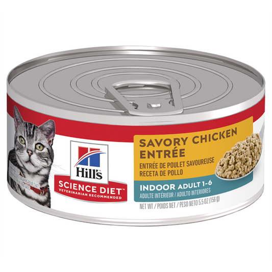 HILLS SCIENCE DIET Adult - Indoor Savoury Chicken Entree 24 x 156g