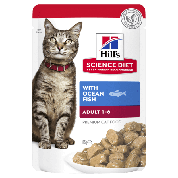 HILLS SCIENCE DIET Urinary - Hairball Control Ocean Fish Food Pouch 12 x 85g