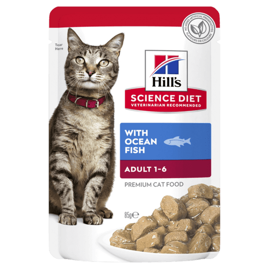 HILLS SCIENCE DIET Urinary - Hairball Control Ocean Fish Food Pouch 12 x 85g