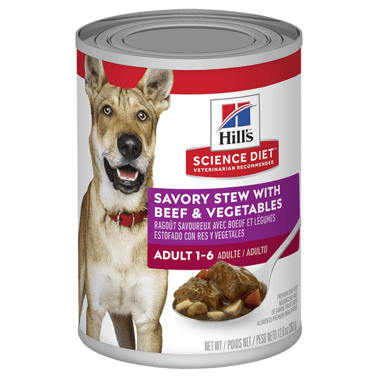 HILL SCIENCE DIET Adult Everday Wet Food - Savoury Stew Beef & Veg x12