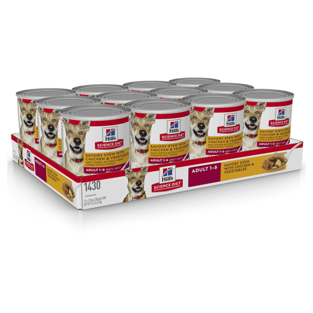 HILLS SCIENCE DIET Adult Eveyday Wet Food - Savoury Stew Chicken & Veggies x12