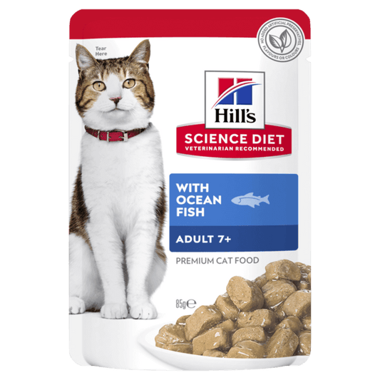 HILLS SCIENCE DIET Senior 7+ - Ocean Fish Food Pouch 12 x 85g