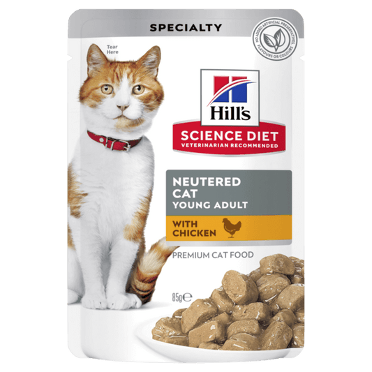 HILLS SCIENCE DIET Neutered Cat Chicken Food Pouch 12 x 85g