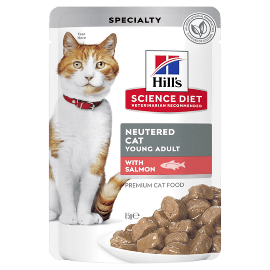 HILLS SCIENCE DIET Neutered Cat Salmon Food Pouch 12 x 85g