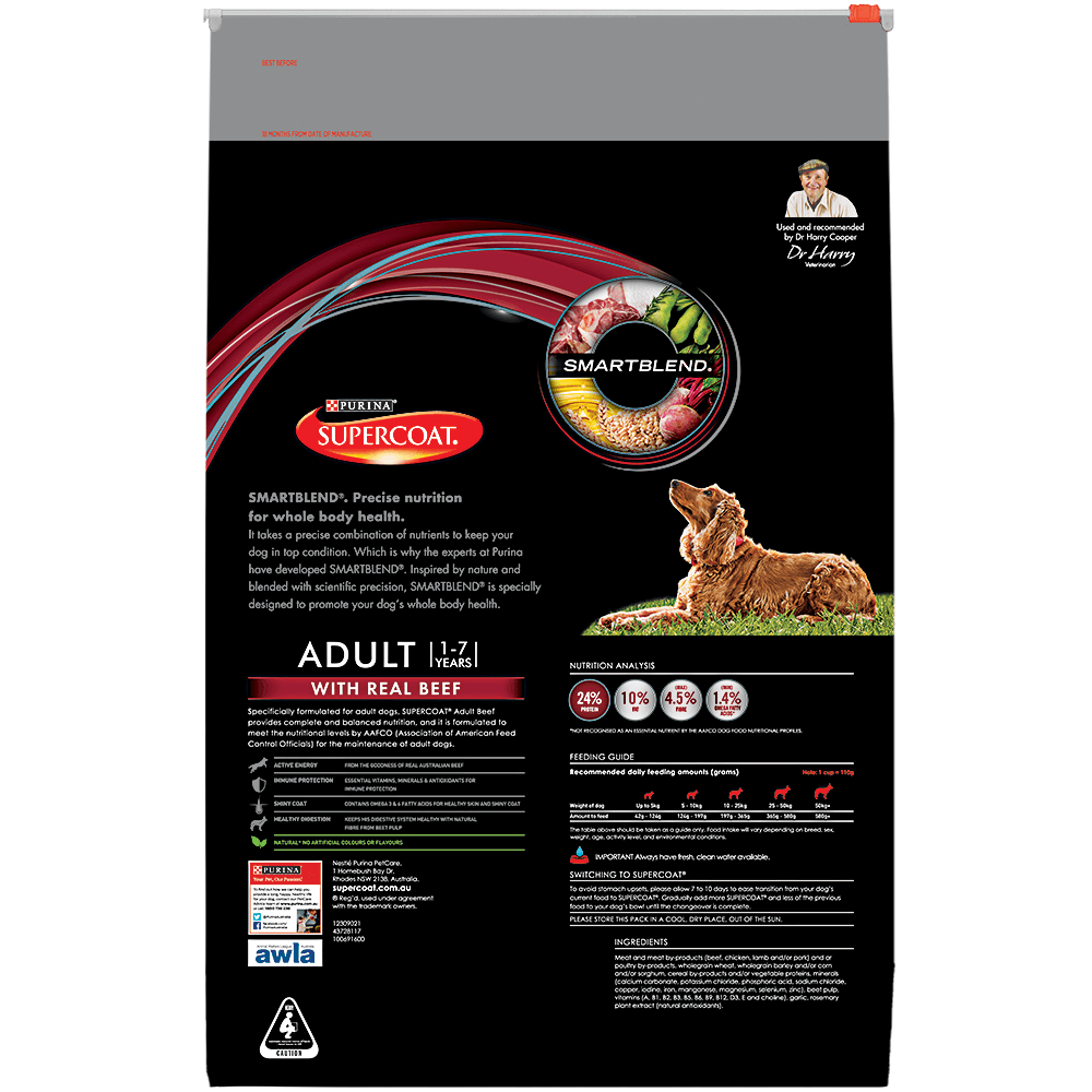 SUPERCOAT - Adult - Smartblend - Beef - 18kg